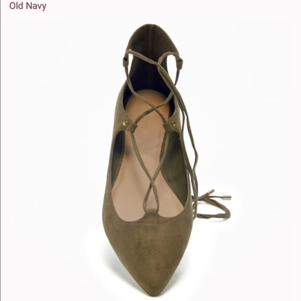 Olive green Old Navy Lace Up Flats